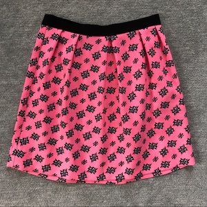 Sandro Bubblegum Pink Print Skirt